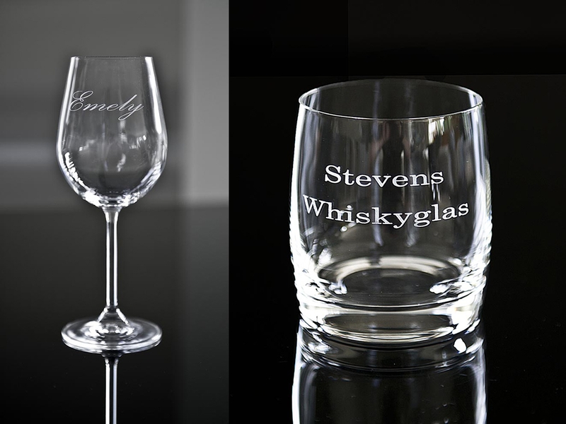 Whiskyglas Lasergravur mit Wunschtext